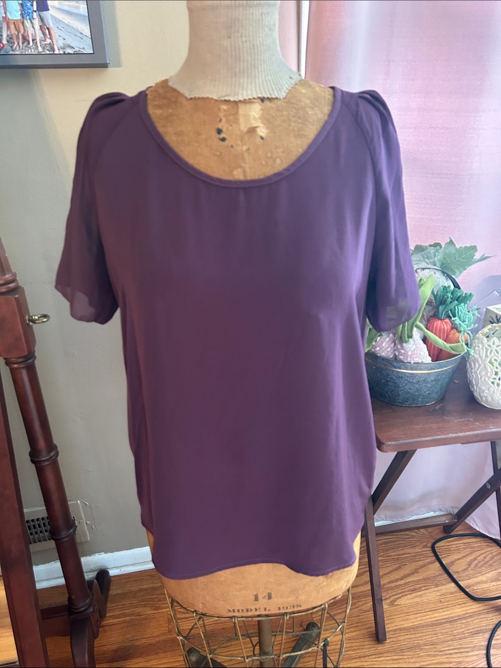 41 Hawthorn Blouse Purple Short Sleeve Lightweight | Women’s Size Medium - New